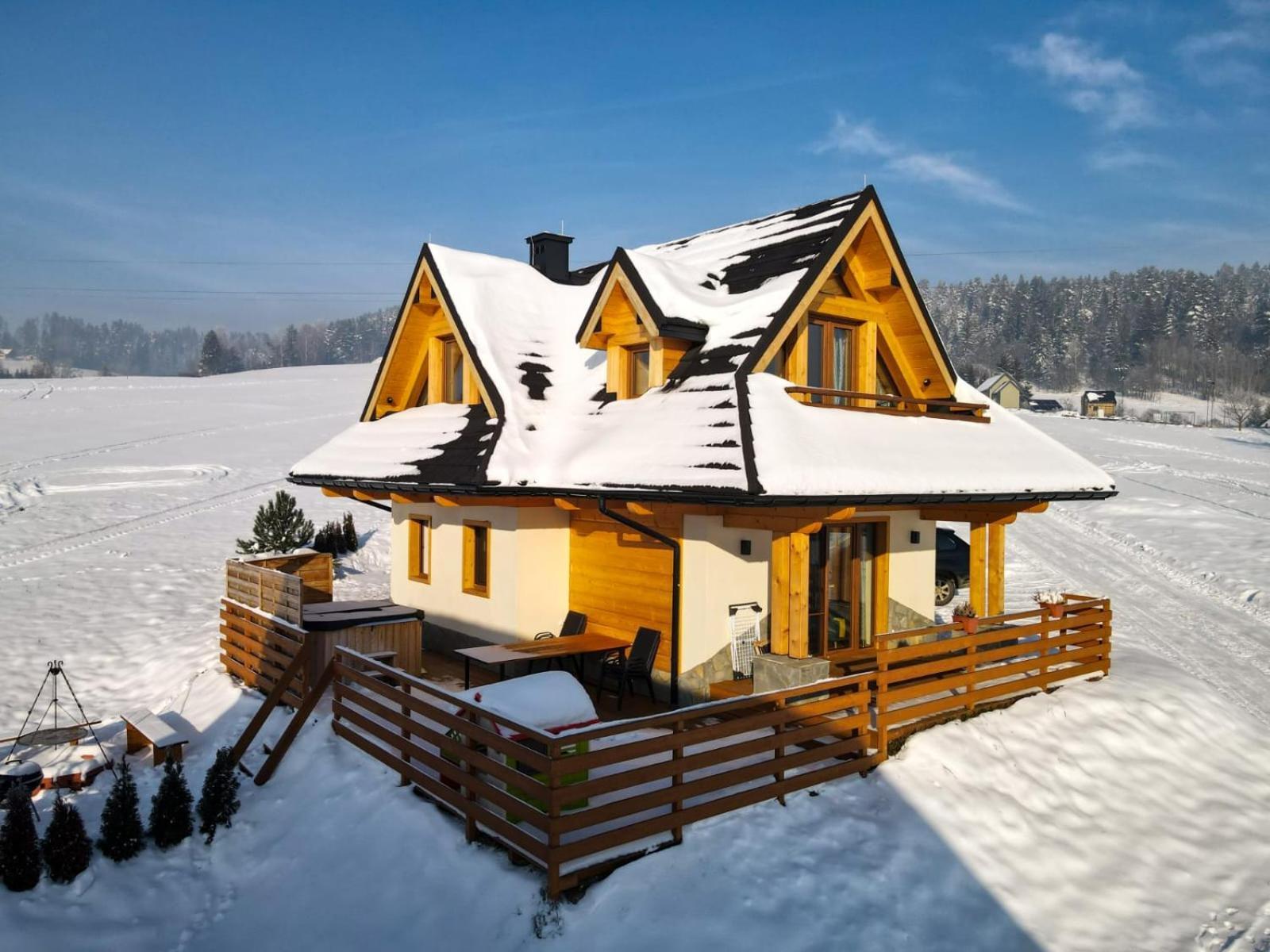 Em Gorce Resort Domki Z Sauna I Jacuzzi Waksmund 外观 照片